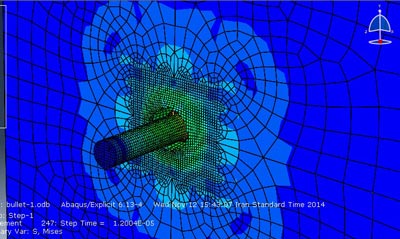 فیلم آموزش تحلیل برخورد گلوله به صفحه در آباکوس